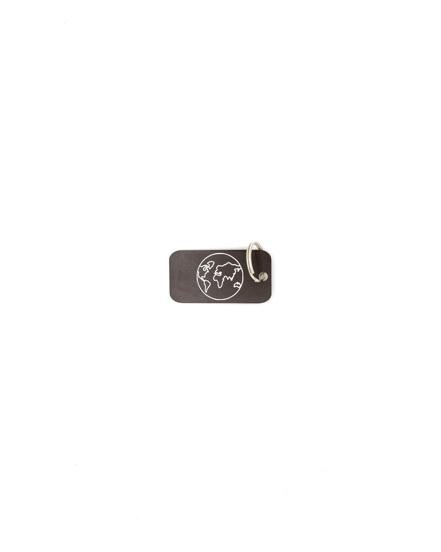 plastic key tag with world design travel accessory chocolate key ring