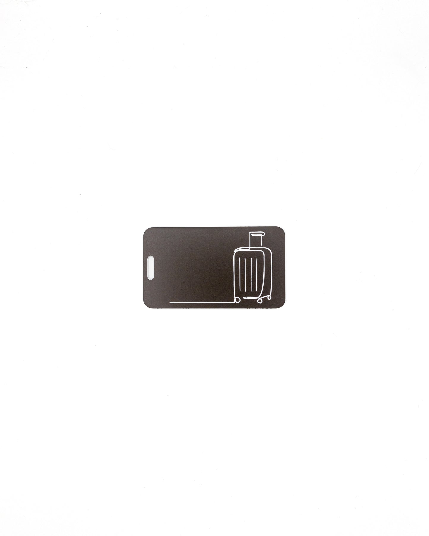Luggage Design acrylic luggage tag in chocolate.