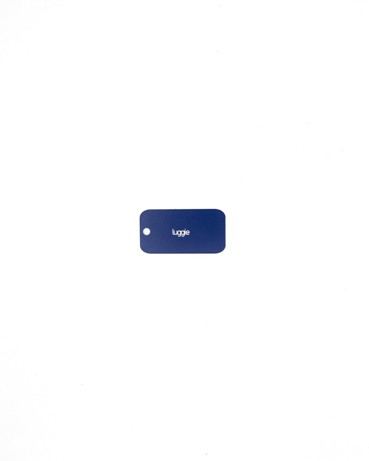 plastic key tag back travel accessory dark blue