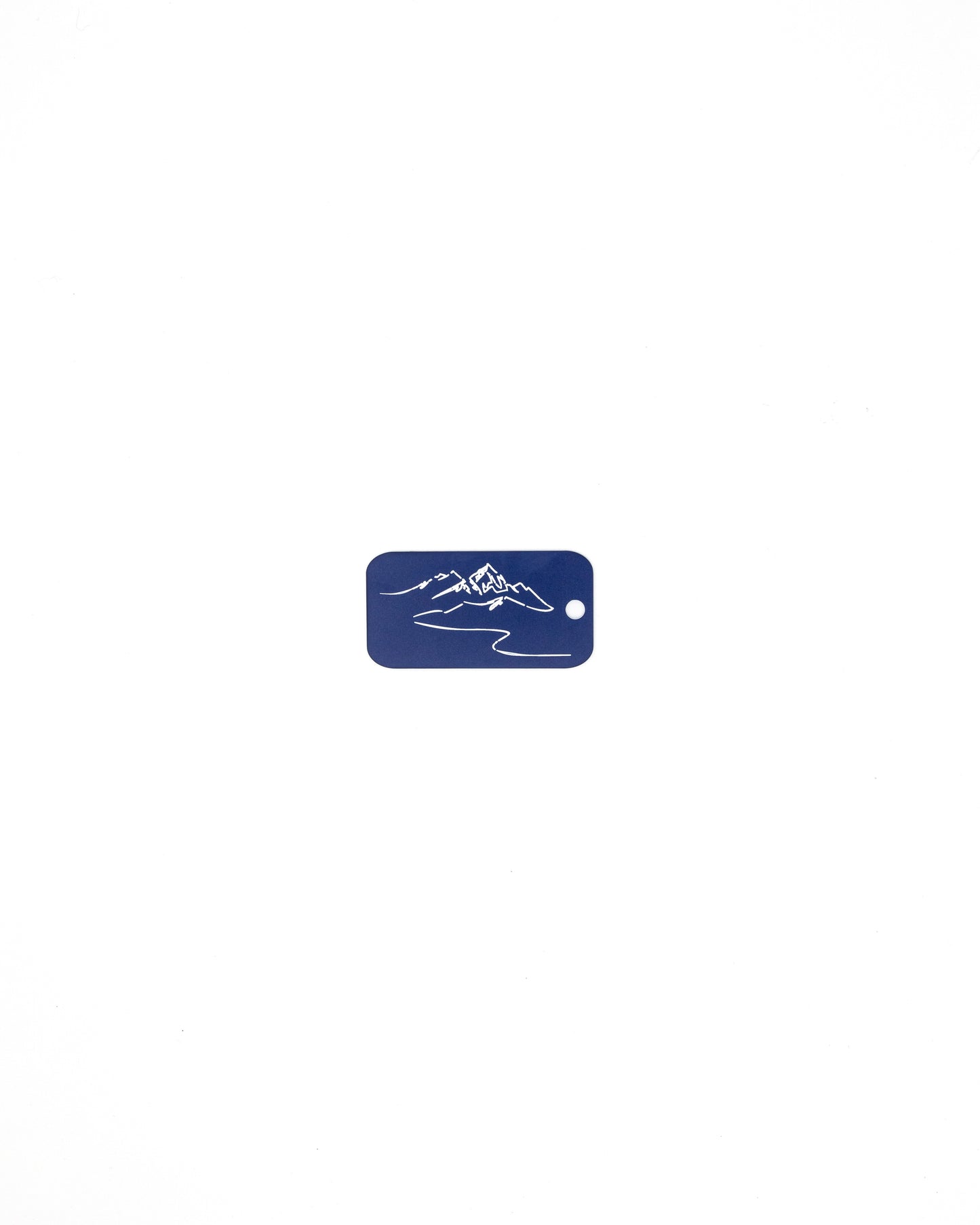 Mountain Design Acrylic Keychain in dark blue