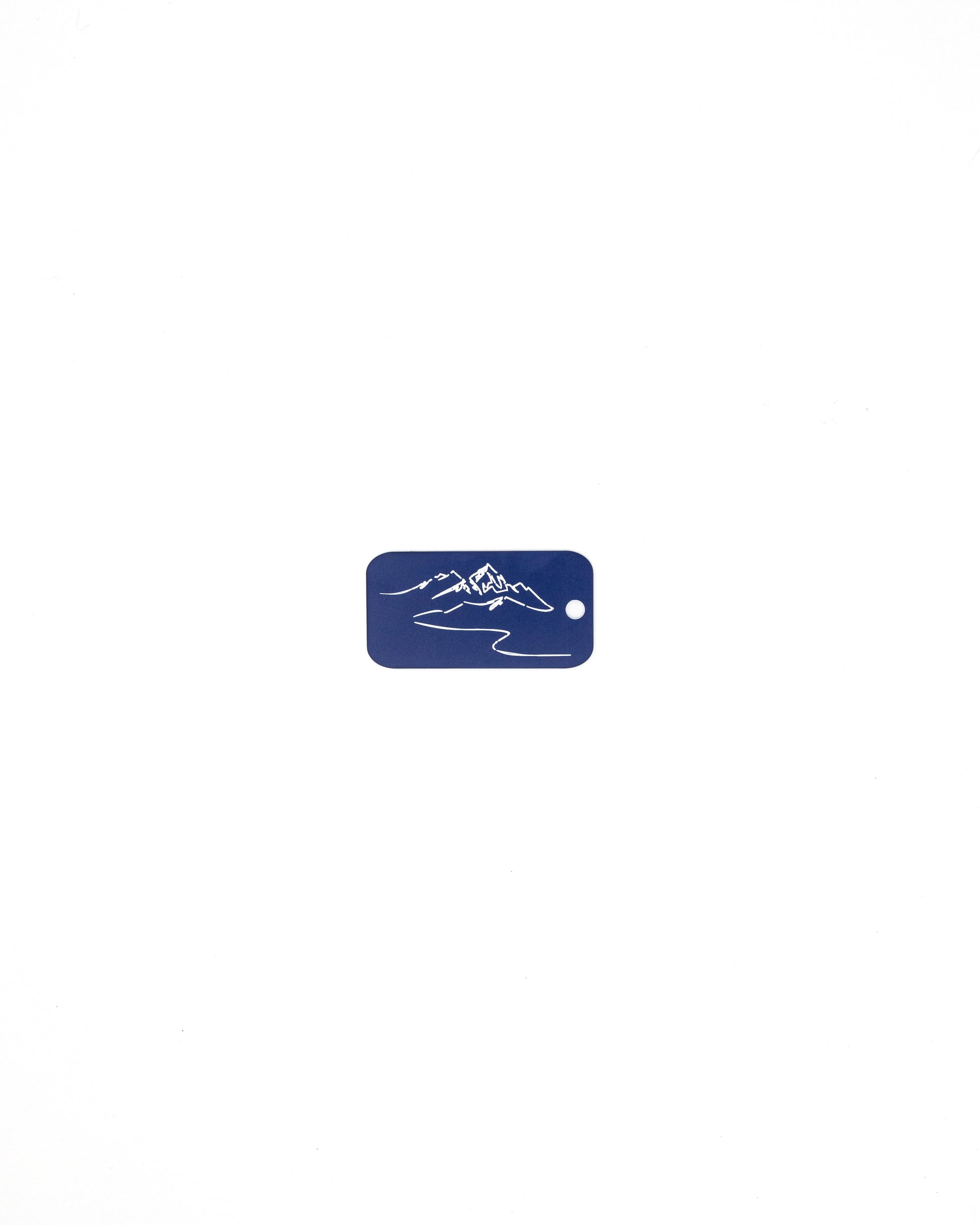Mountain Design Acrylic Keychain in dark blue
