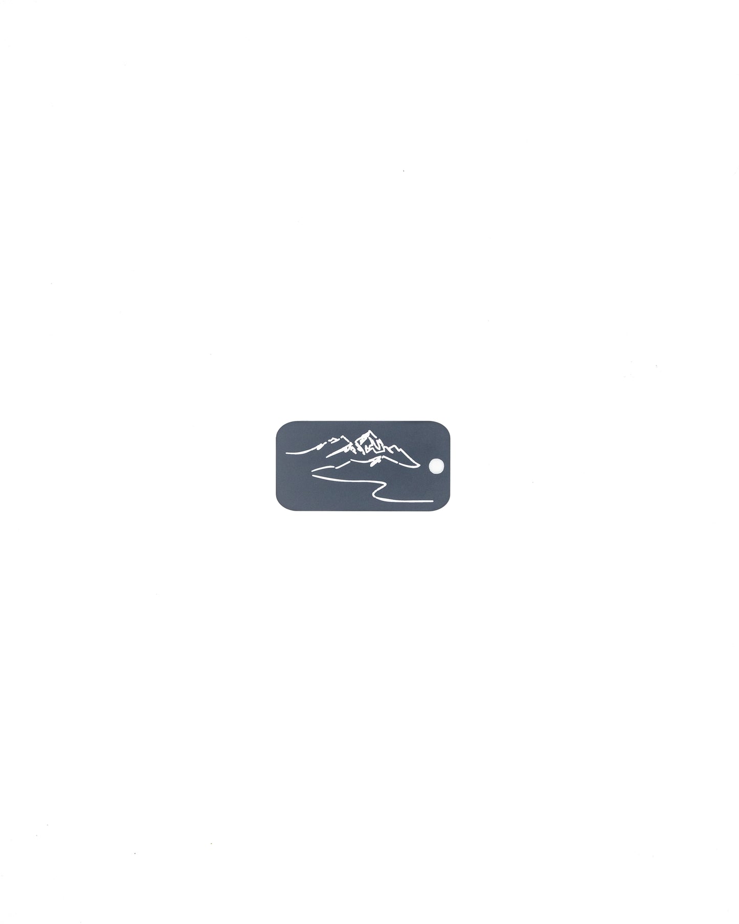 Mountain Design Acrylic Keychain in grey
