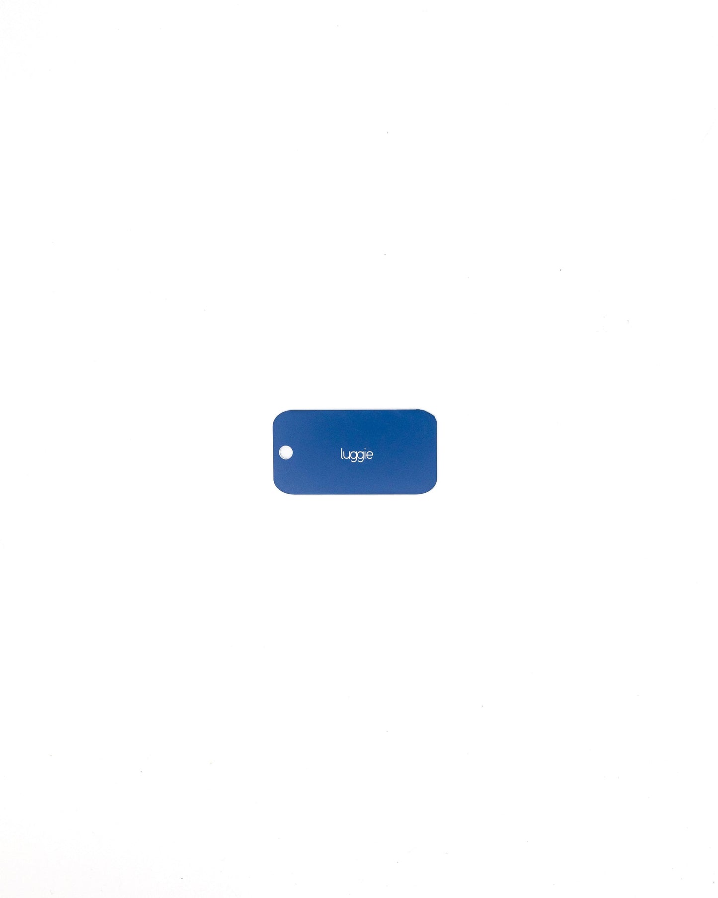 plastic key tag back travel accessory light blue