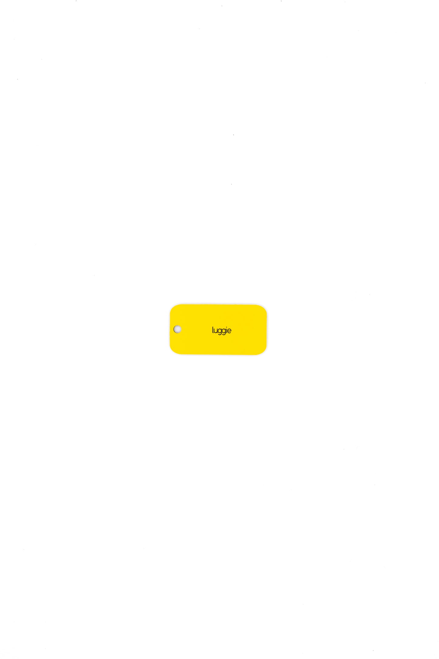 plastic key tag back travel accessory yellow