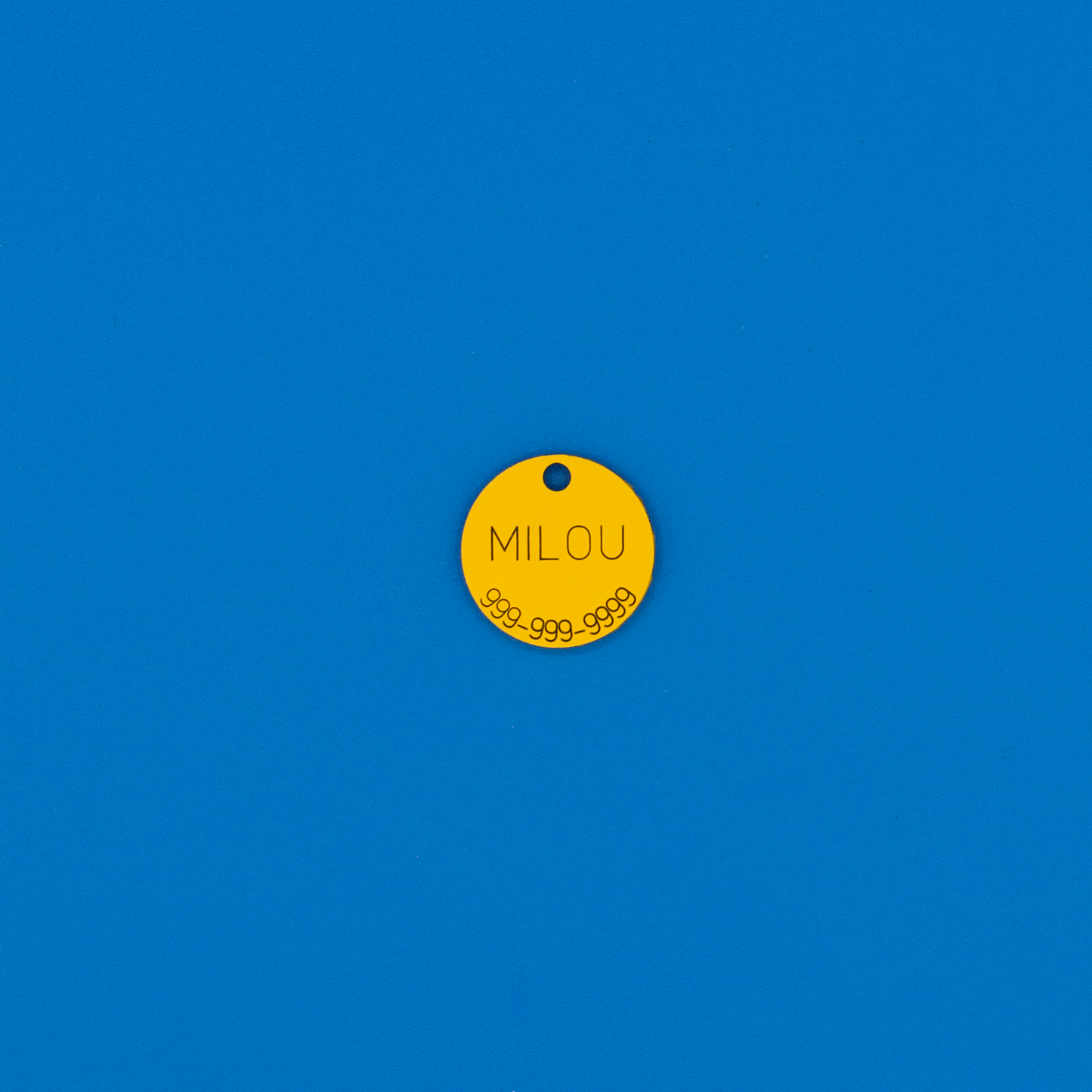 Large Pet ID Tag in yellow.