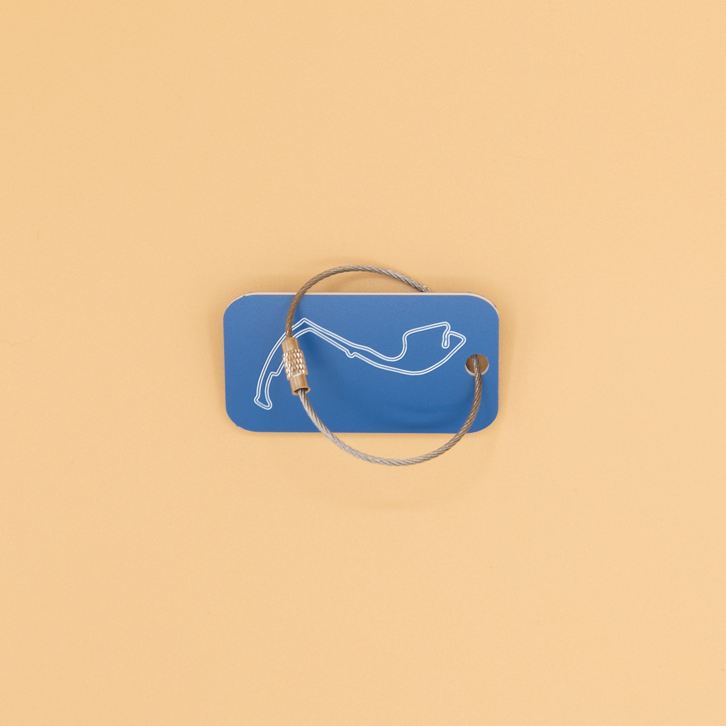 Monaco Grand Prix Acrylic Keychain in light blue with a wire loop.