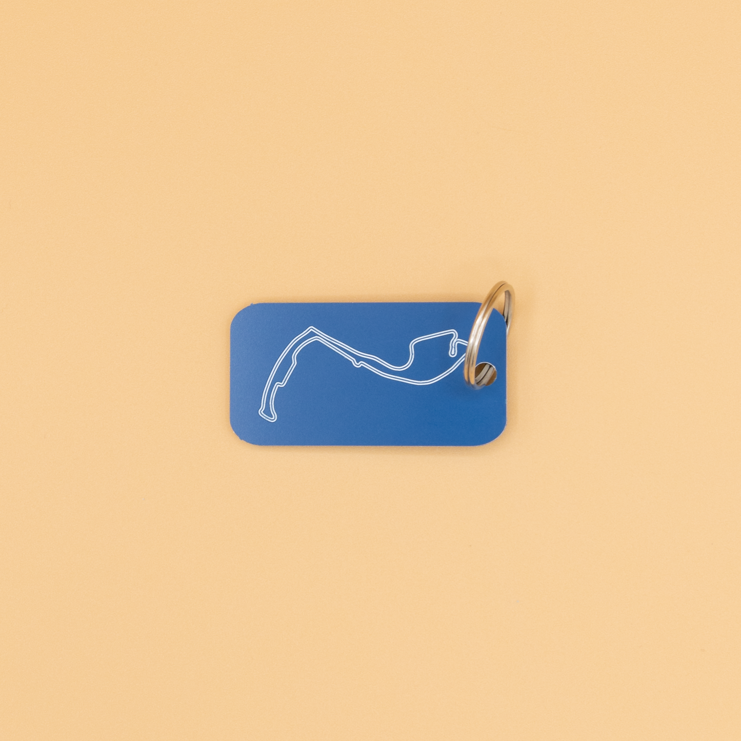 Monaco Grand Prix Acrylic Keychain in light blue with a classic key ring.