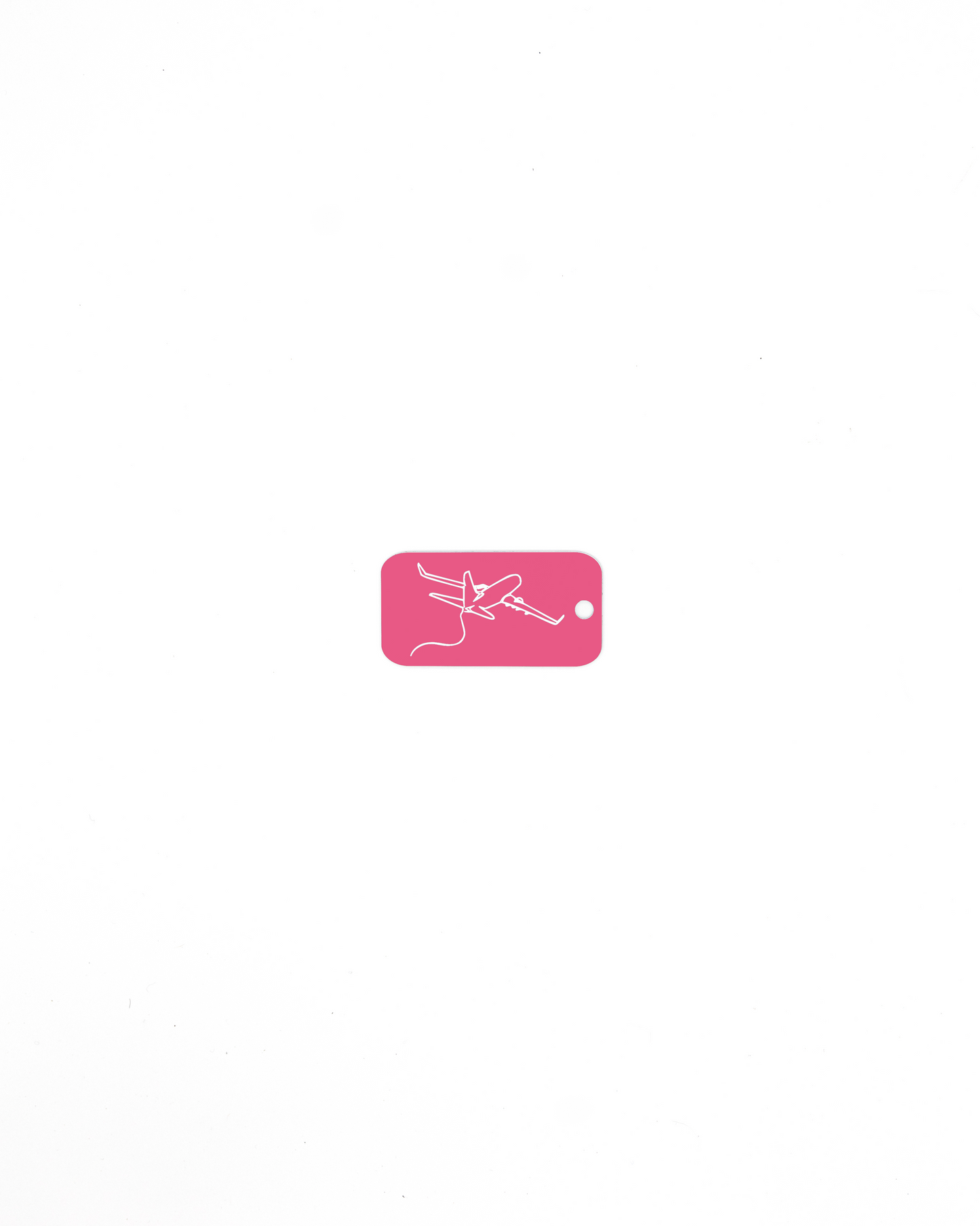 Plane design acrylic keychain in pink