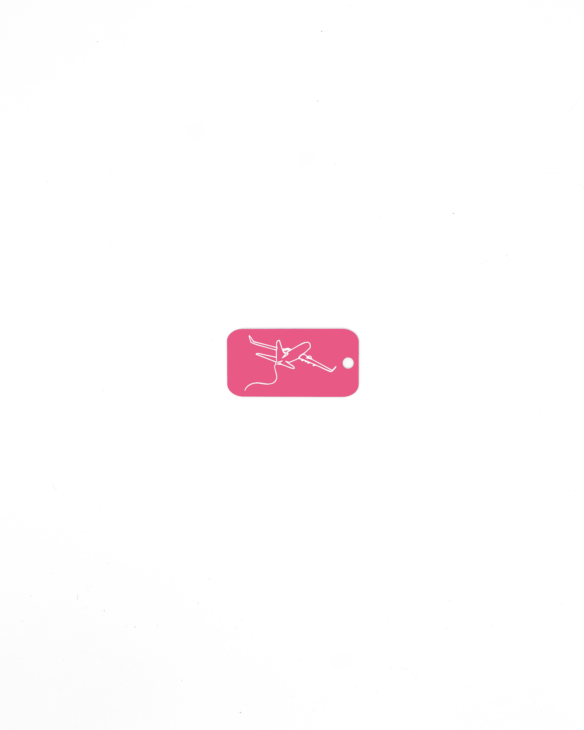 Plane design acrylic keychain in pink