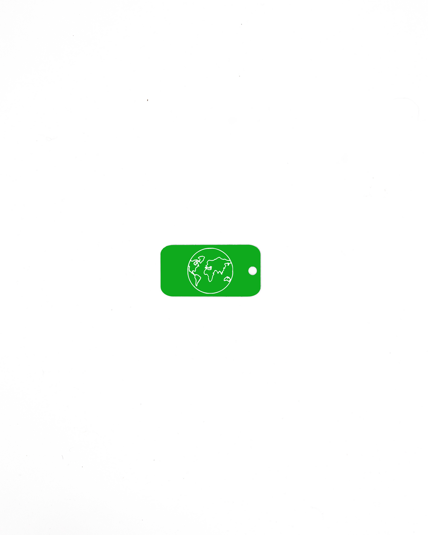 spring green bag tag