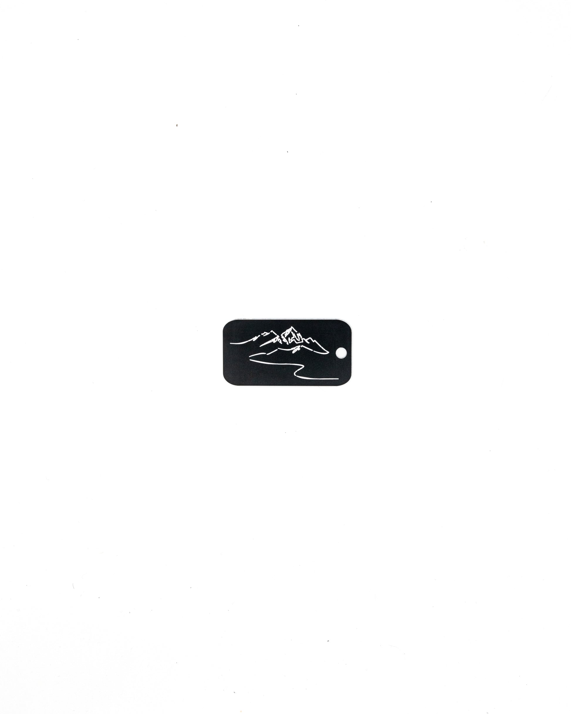 Mountain Design Acrylic Keychain in black 