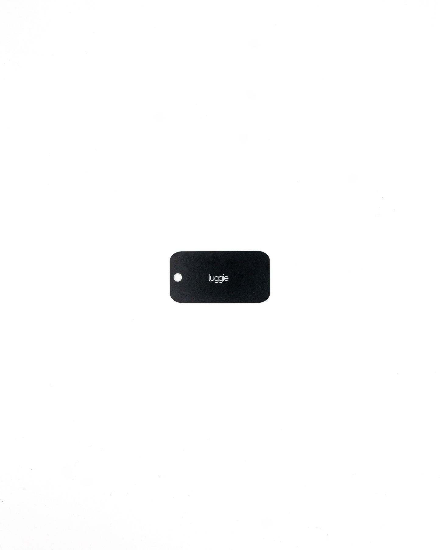 Rear of Luggage Design Acrylic Keychain in black