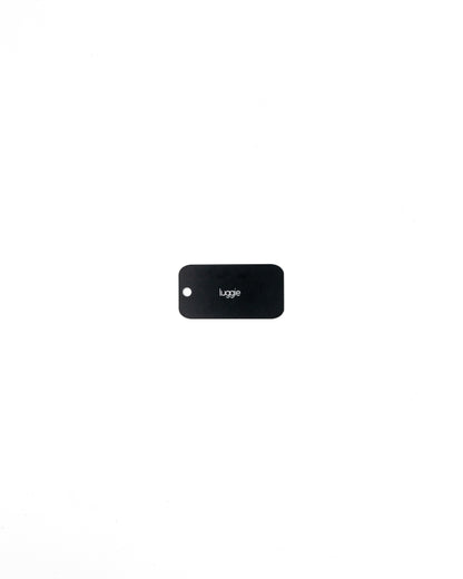 Rear of Luggage Design Acrylic Keychain in black
