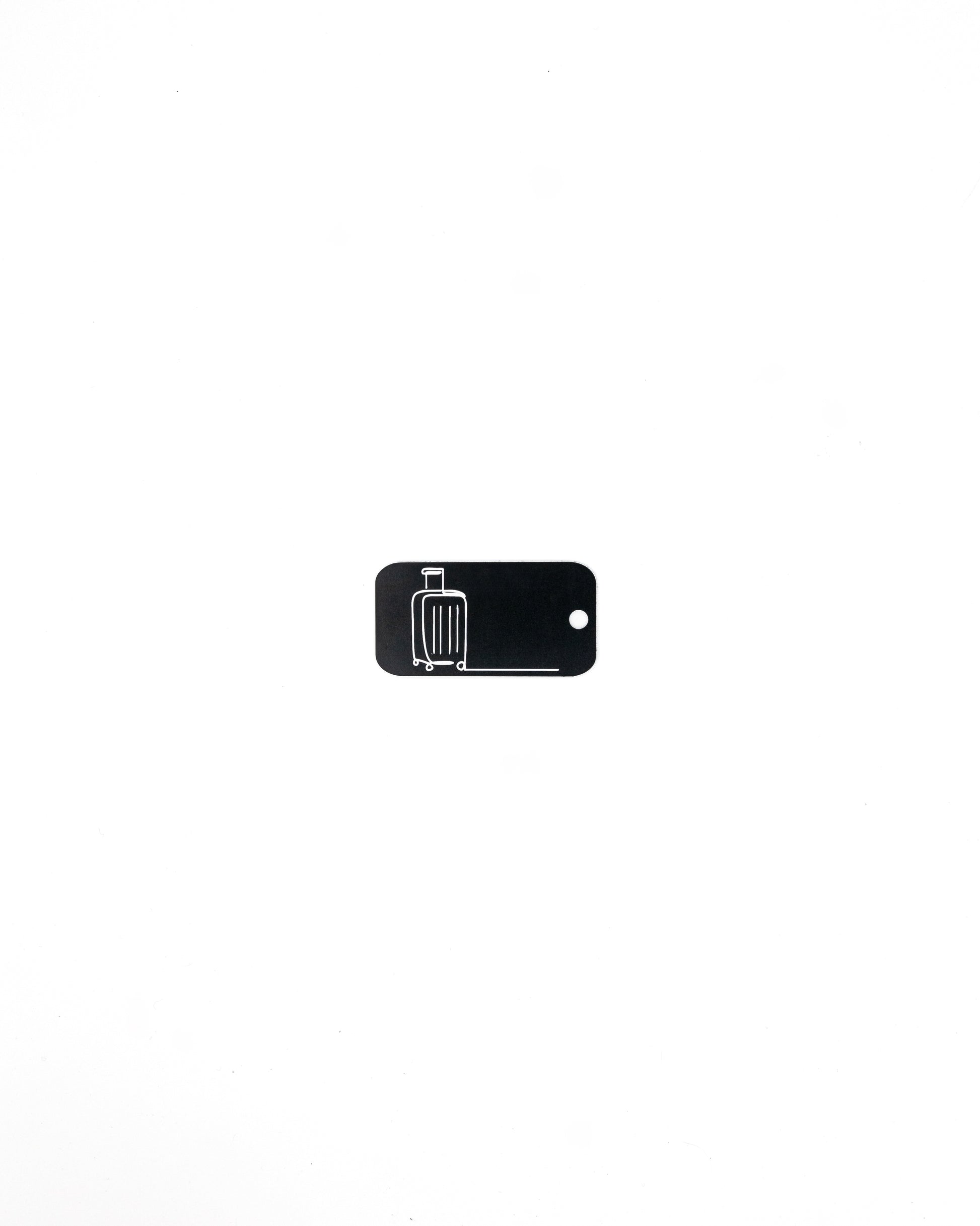 Luggage Design Acrylic Keychain in black
