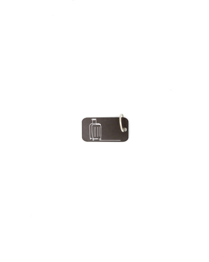 Luggage Design Acrylic Keychain in chocolate with classic key ring
