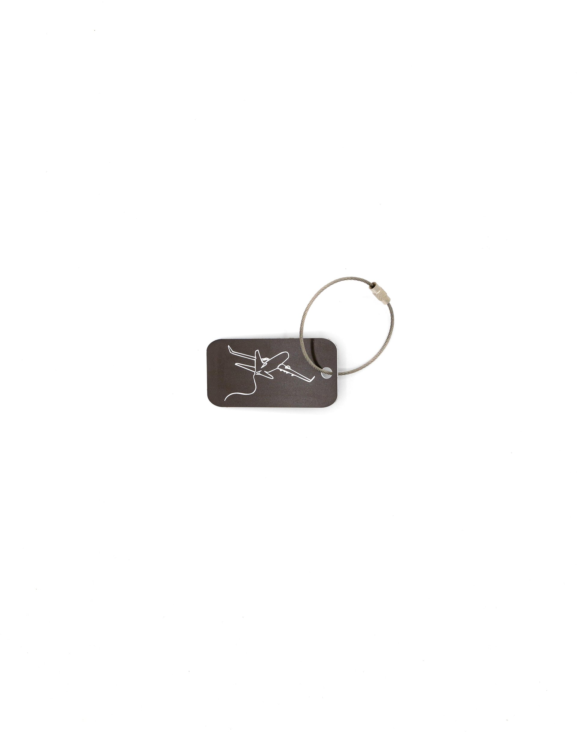 key tag with airplane design travel accessory chocolate with wire loop