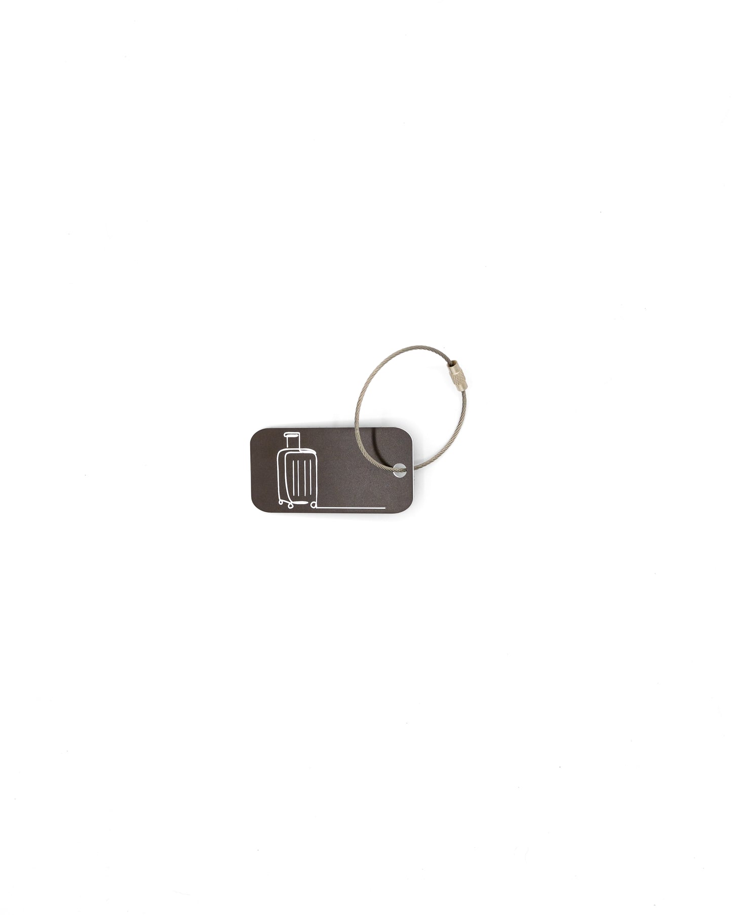 Luggage design acrylic keychain in chocolate with wire loop