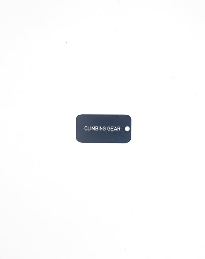 grey custom key tag with text