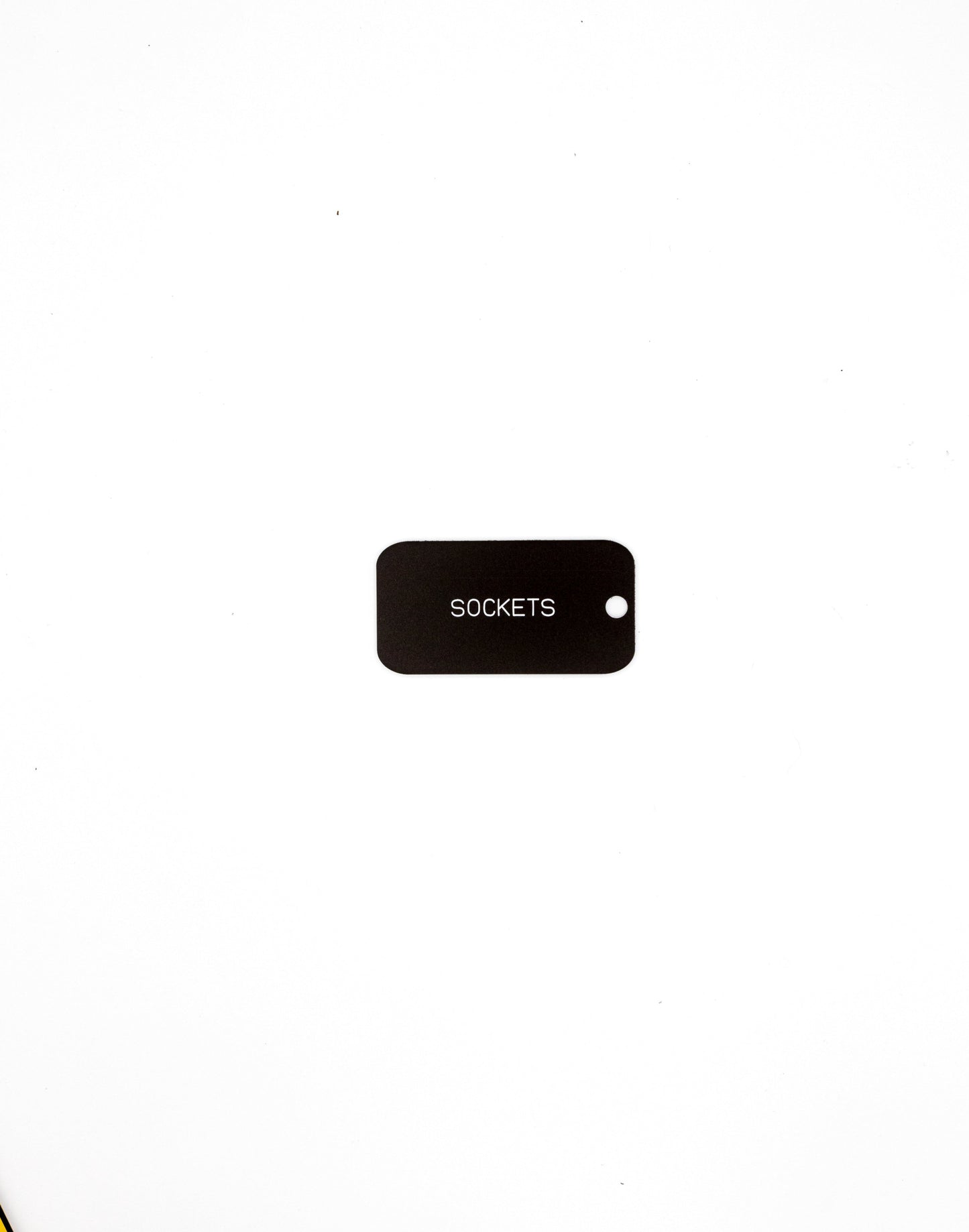 chocolate custom key tag with text