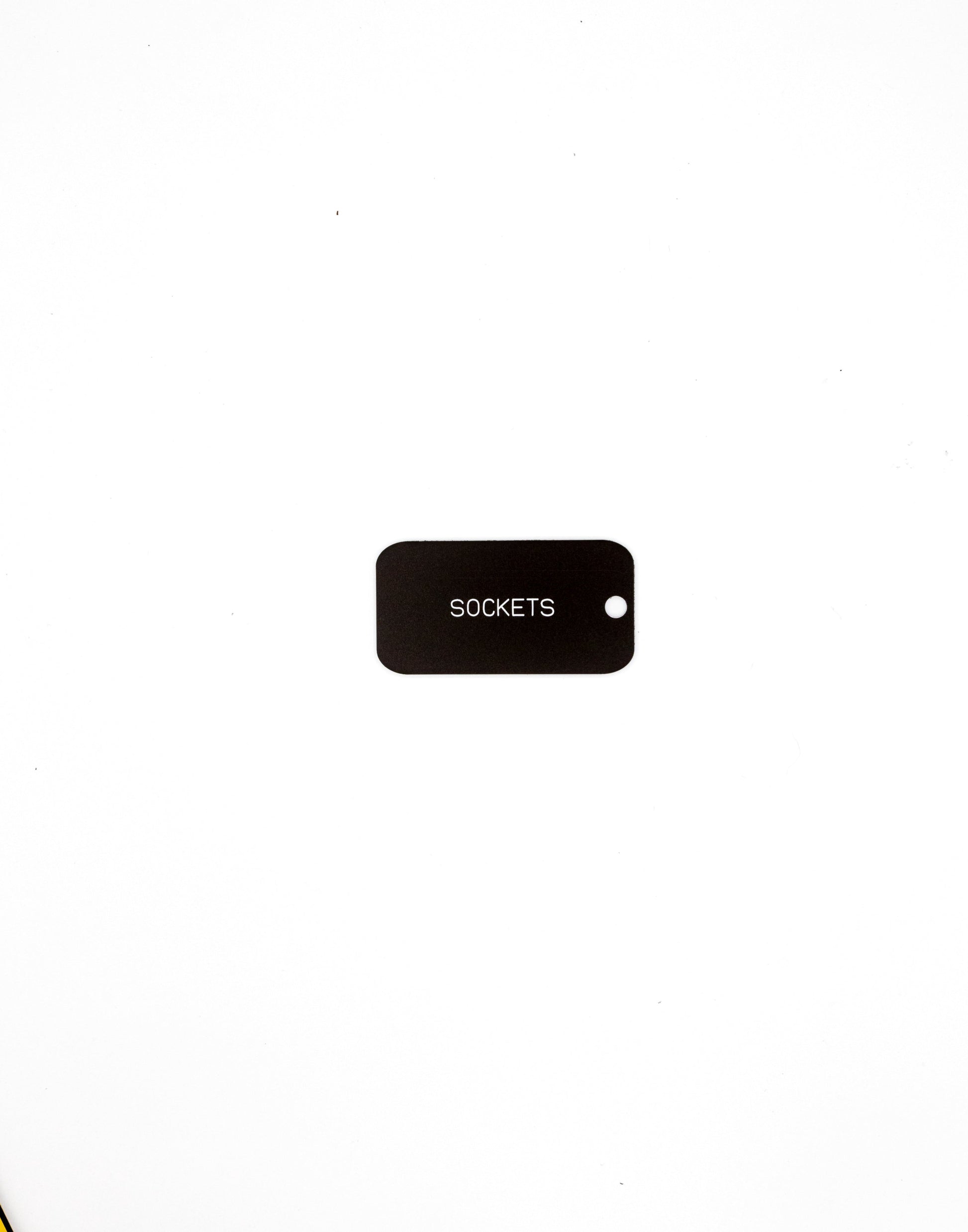 chocolate custom key tag with text