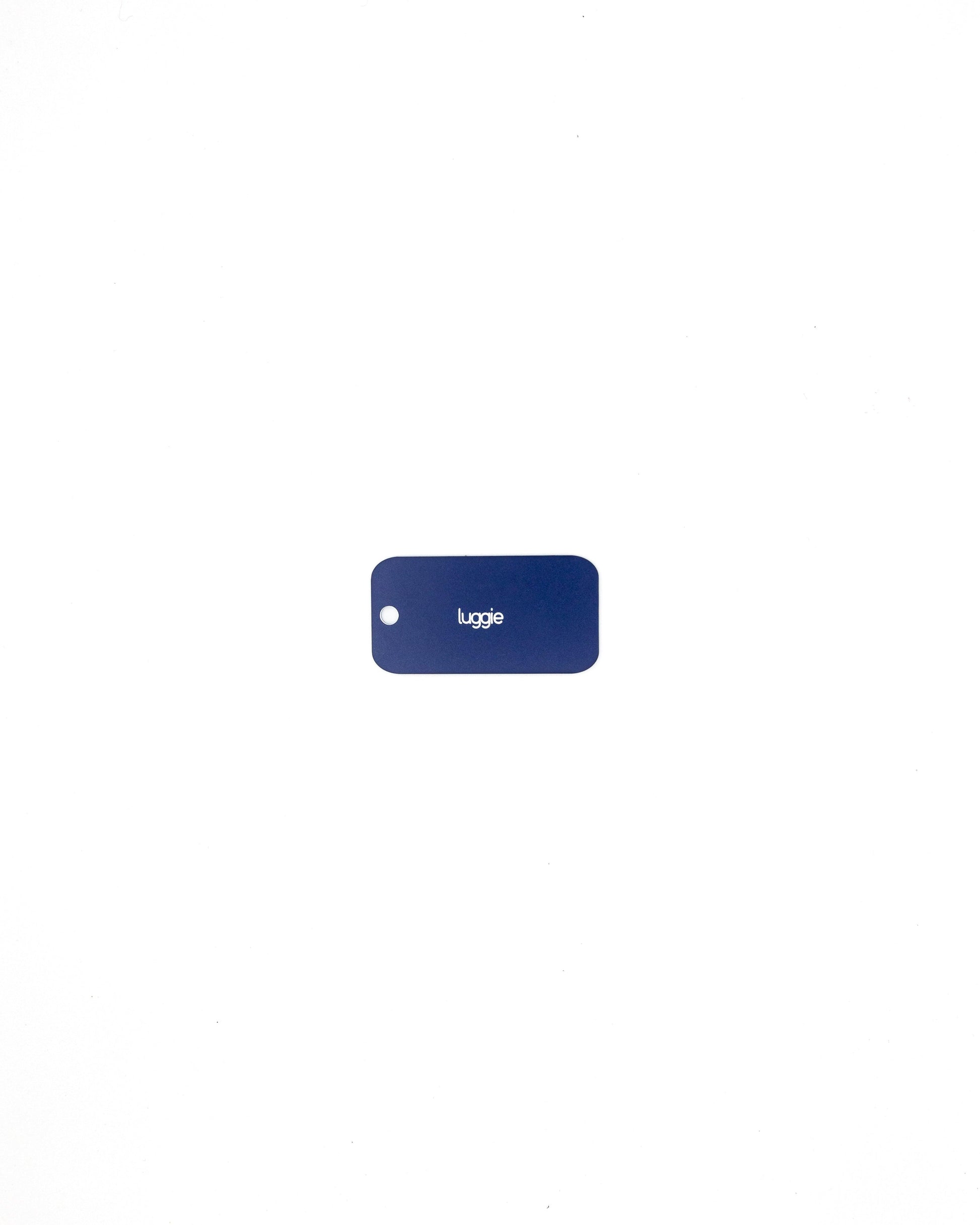 key tag with airplane design back travel accessory dark blue