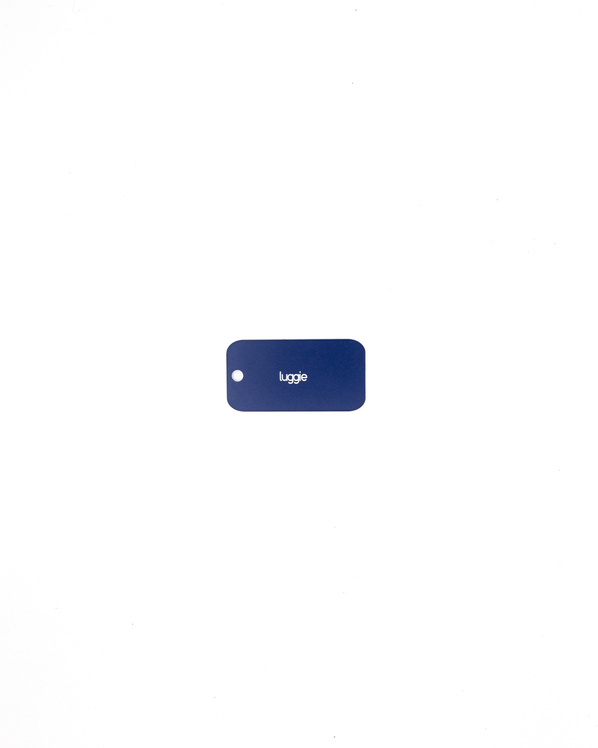 Rear of Luggage Design Acrylic Keychain in Dark blue