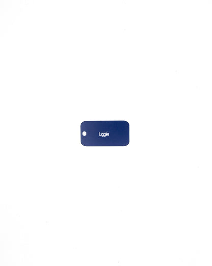 Rear of Luggage Design Acrylic Keychain in Dark blue