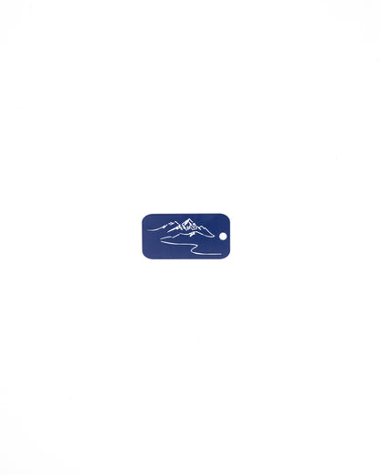 Mountain Design Acrylic Keychain in dark blue