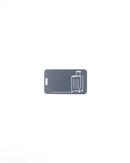 Luggage Design acrylic luggage tag in grey.