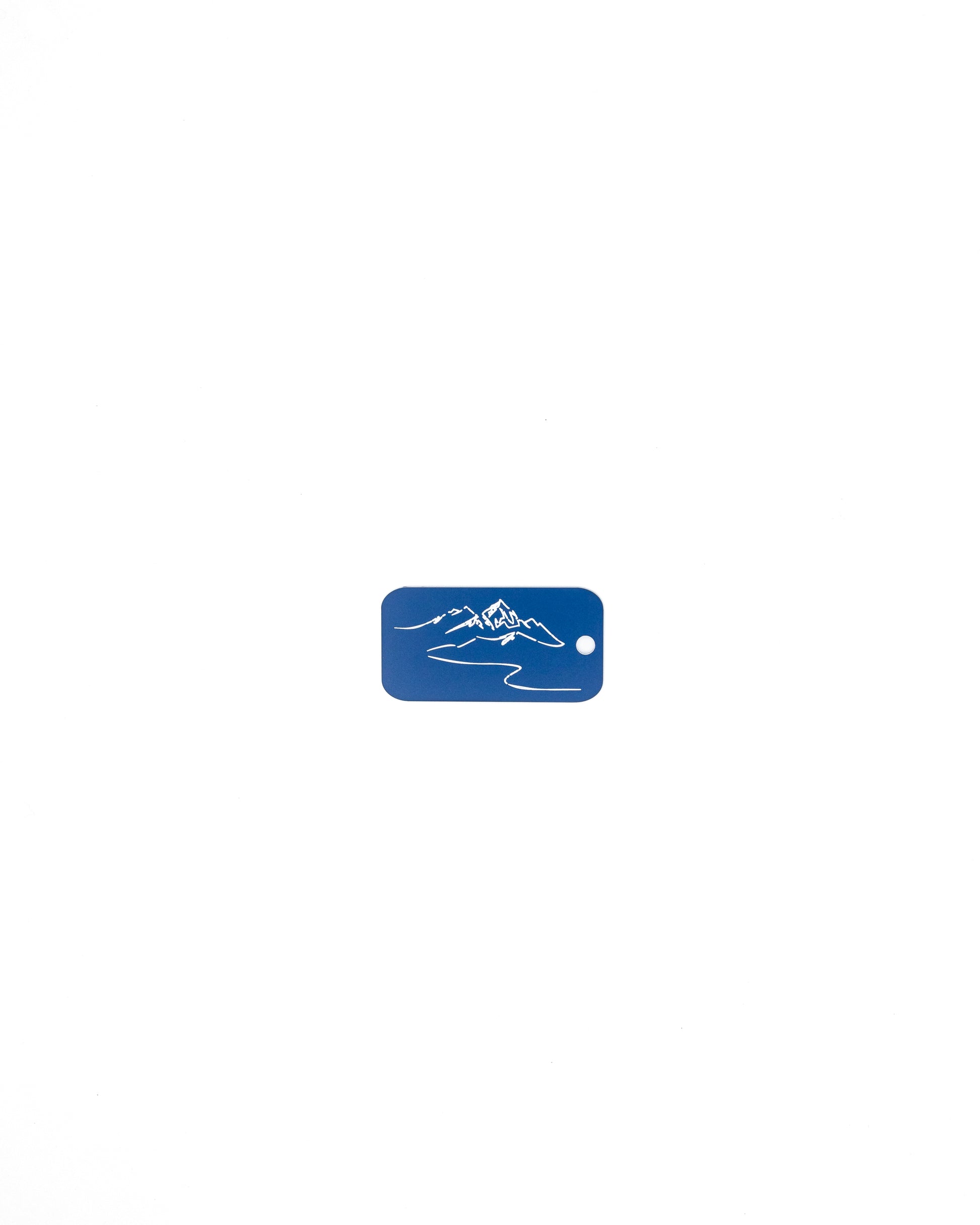 Mountain Design Acrylic Keychain in light blue 