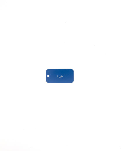 Rear of Luggage Design Acrylic Keychain in Light Blue 