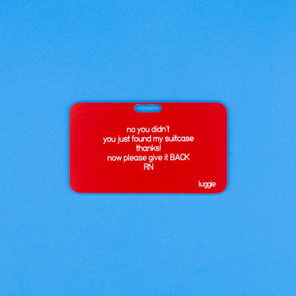 Safety on Board Luggage Tag