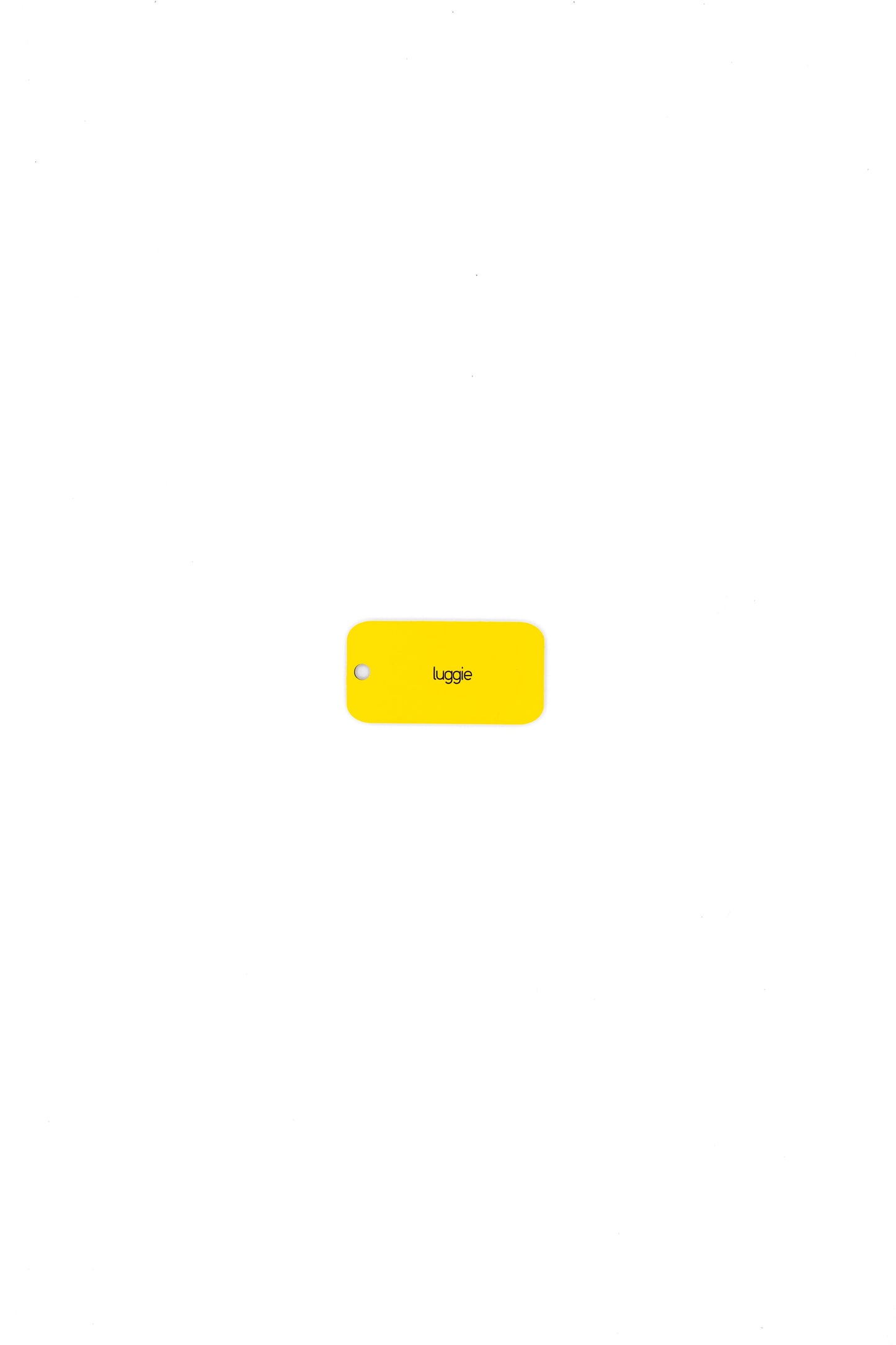 key tag with airplane design back travel accessory yellow