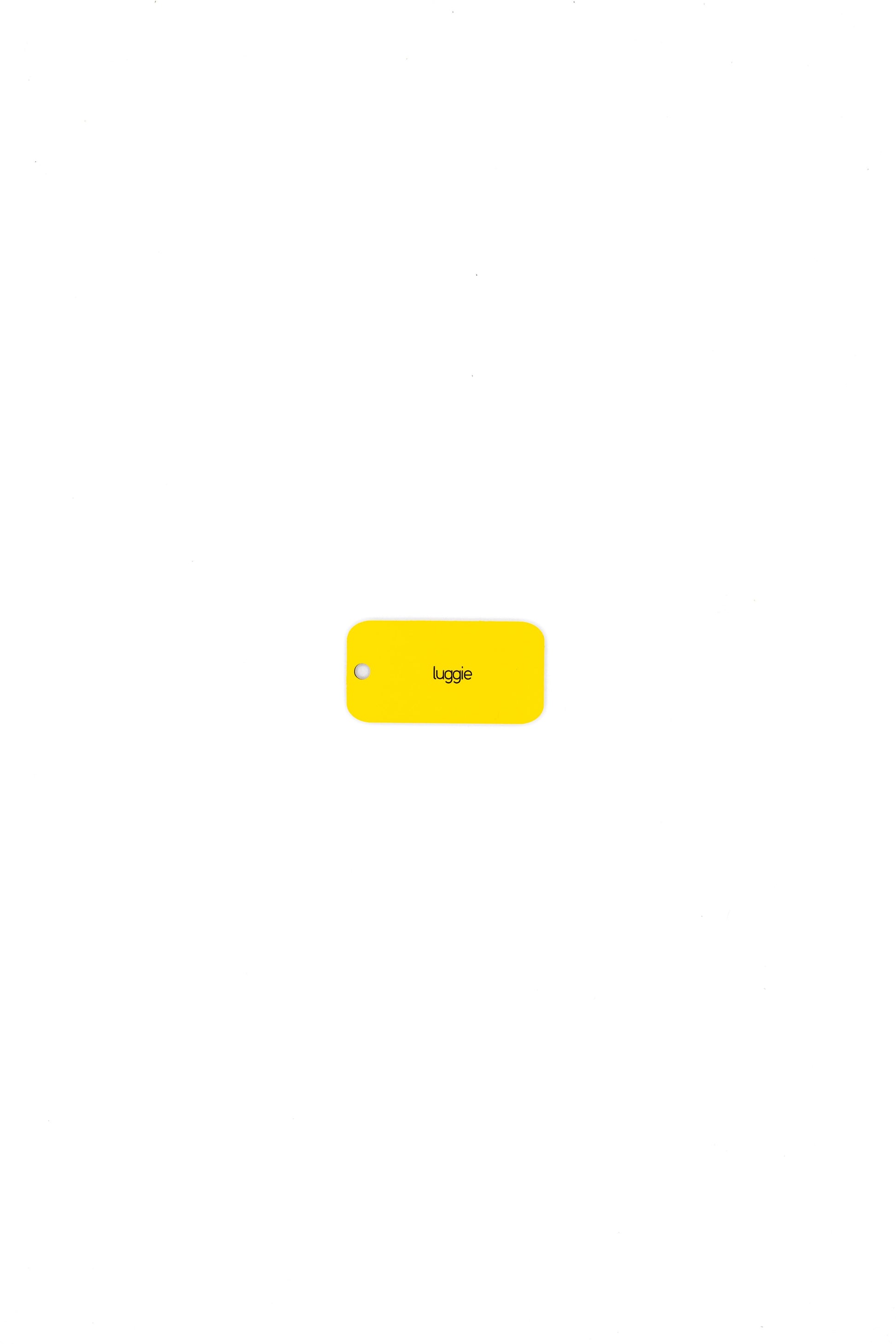 key tag with airplane design back travel accessory yellow