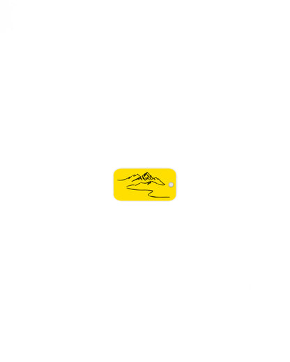 Mountain Design Acrylic Keychain in yellow 