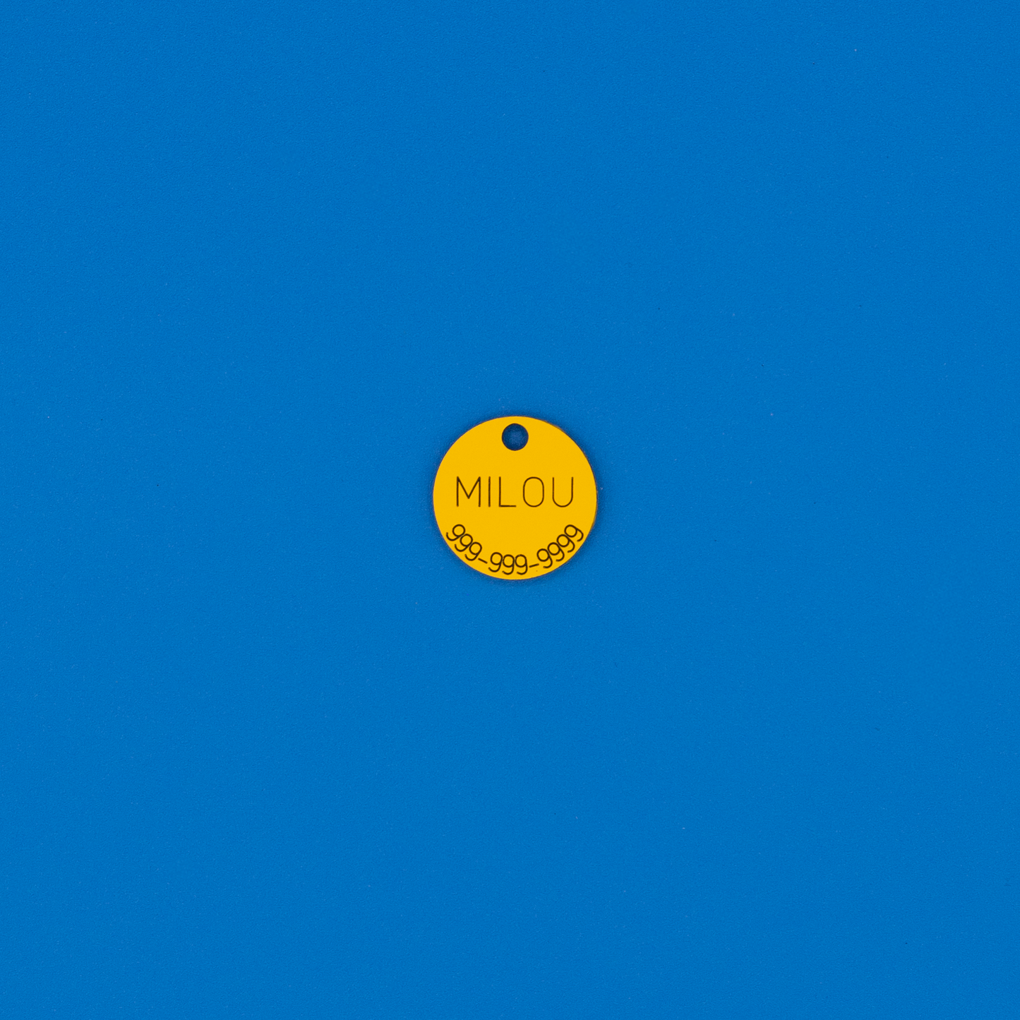 Large Circular Pet ID Tag in Yellow.