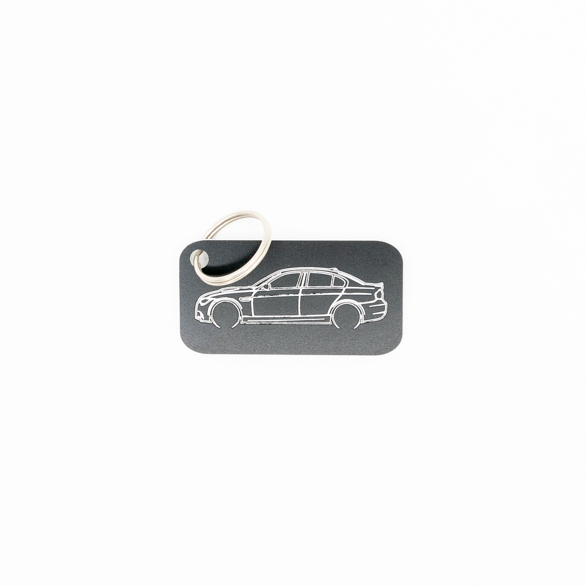 BMW E90 M3 Acrylic Keychain in black with a classic key ring.