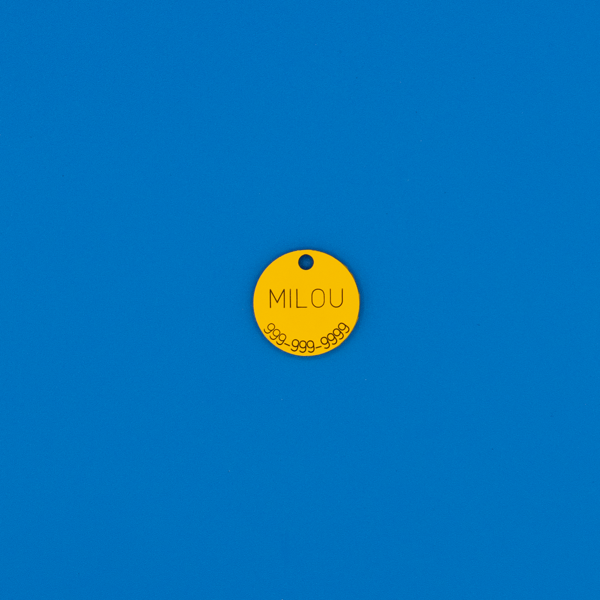 Large Pet ID Tag in yellow.