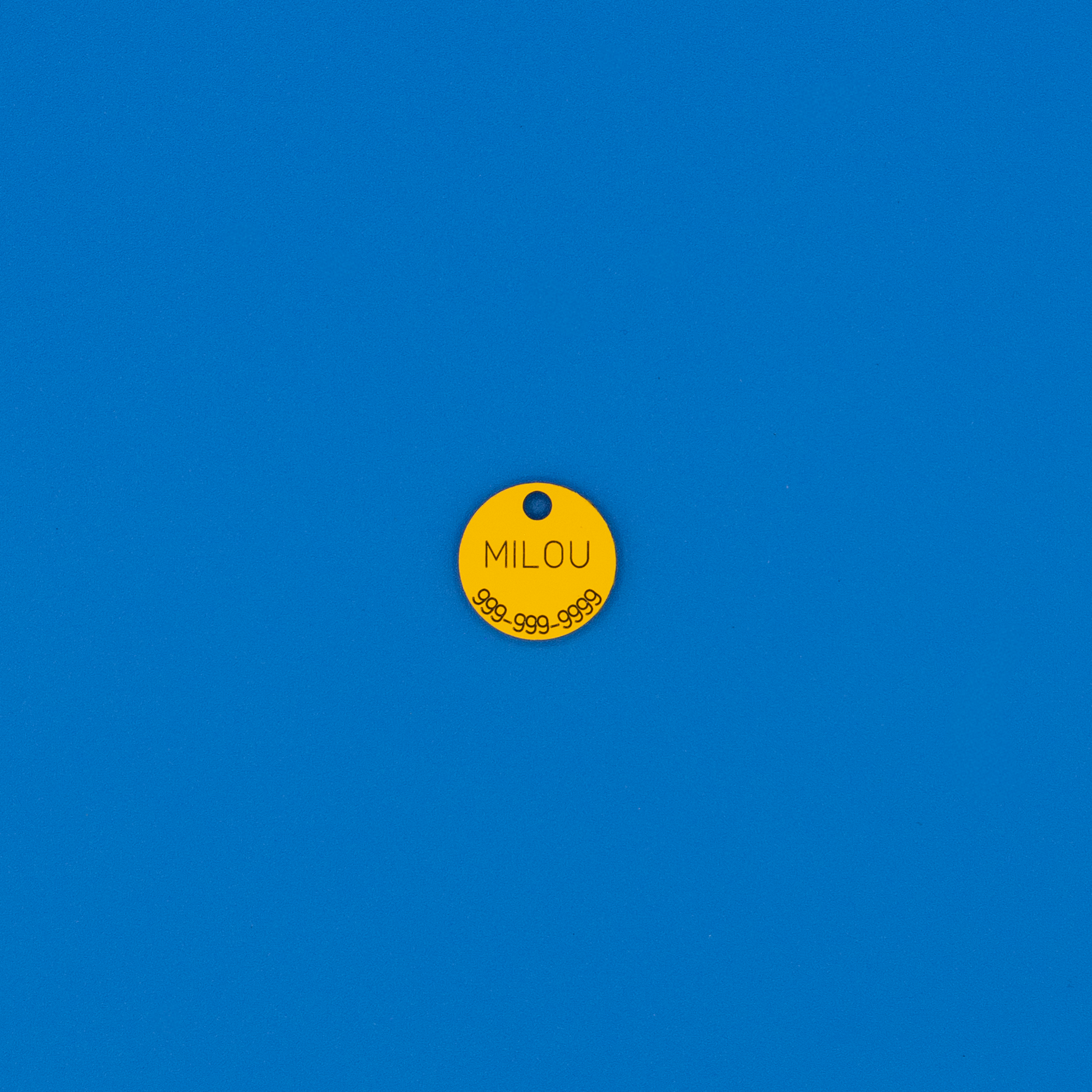 Medium Size Pet ID Tag in yellow.
