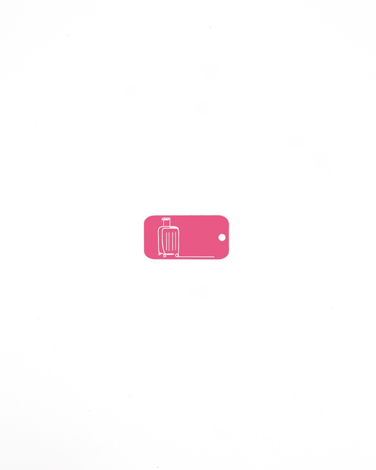 pink luggage bag tag 