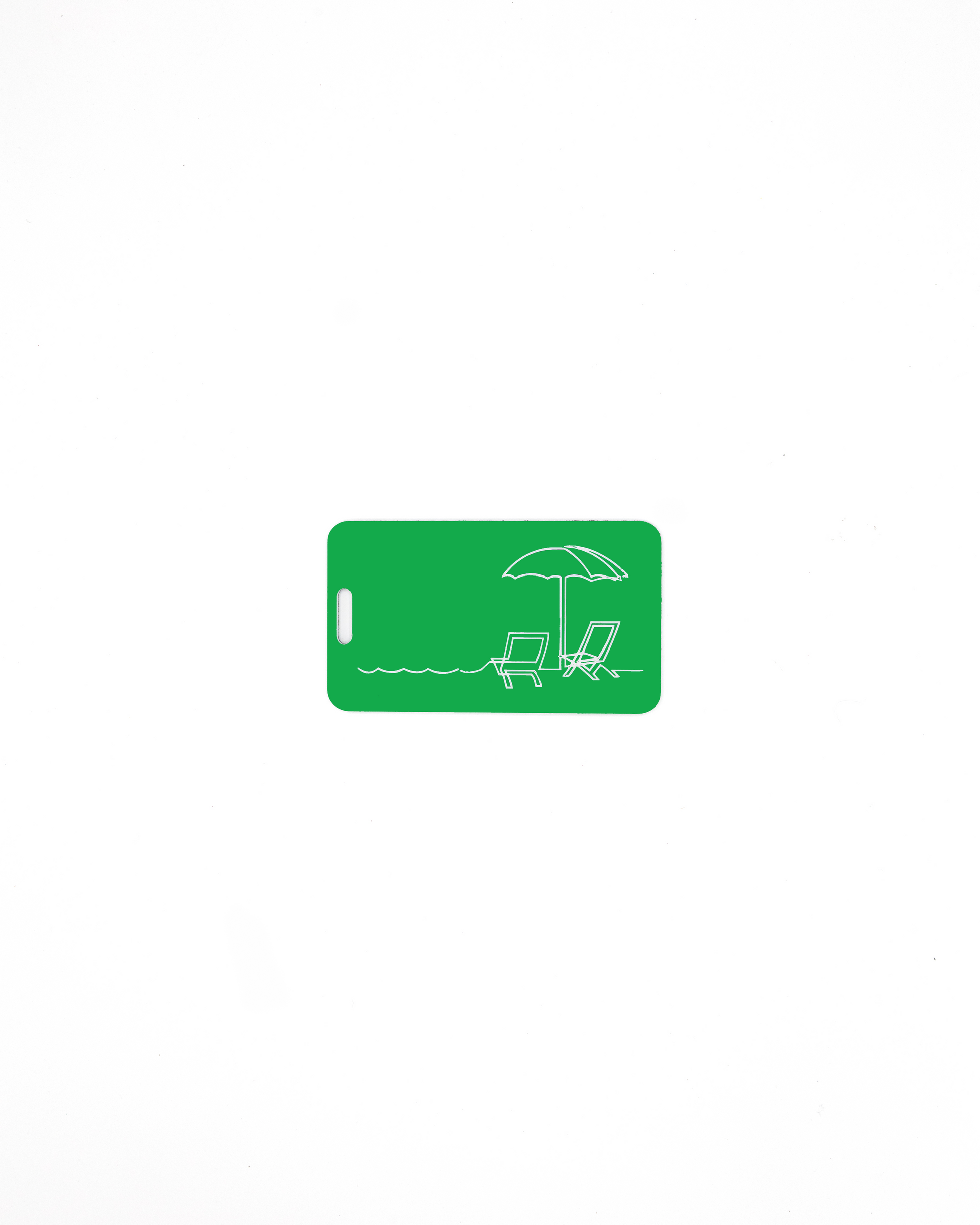 spring green beach design luggage tag 